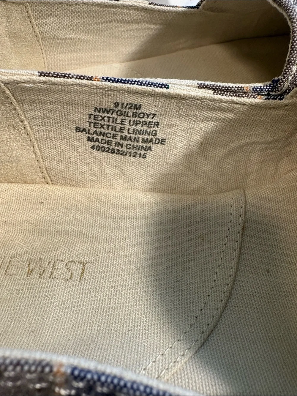 Nine West Striped Canvas Espadrille Slip-Ons in Navy, Cream and Tan
